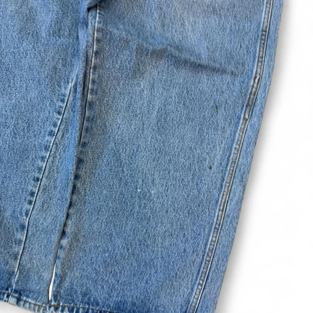 Vintage Hi Cut Line Baggy Wide Leg Carpenter Jeans Mens Size 38x32 Skater Grunge